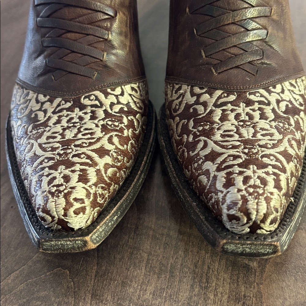 Old Gringo brown cream cowboy boots size 6.5. Never worn - Picture 6 of 8